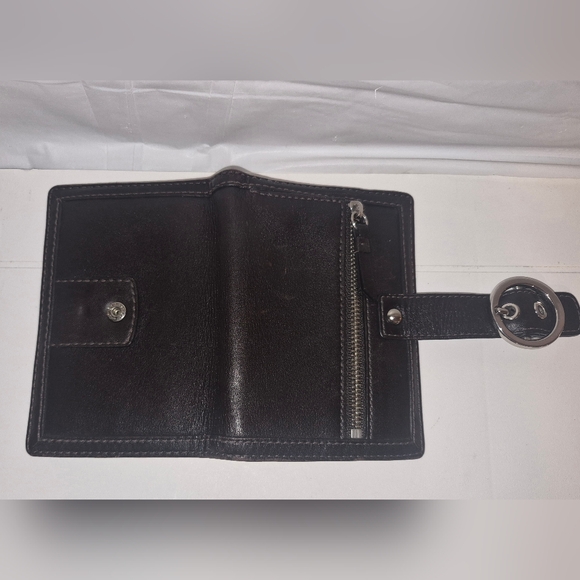 Coach Mahogany Leather Bifold Buckle Wallet - Picture 3 of 4